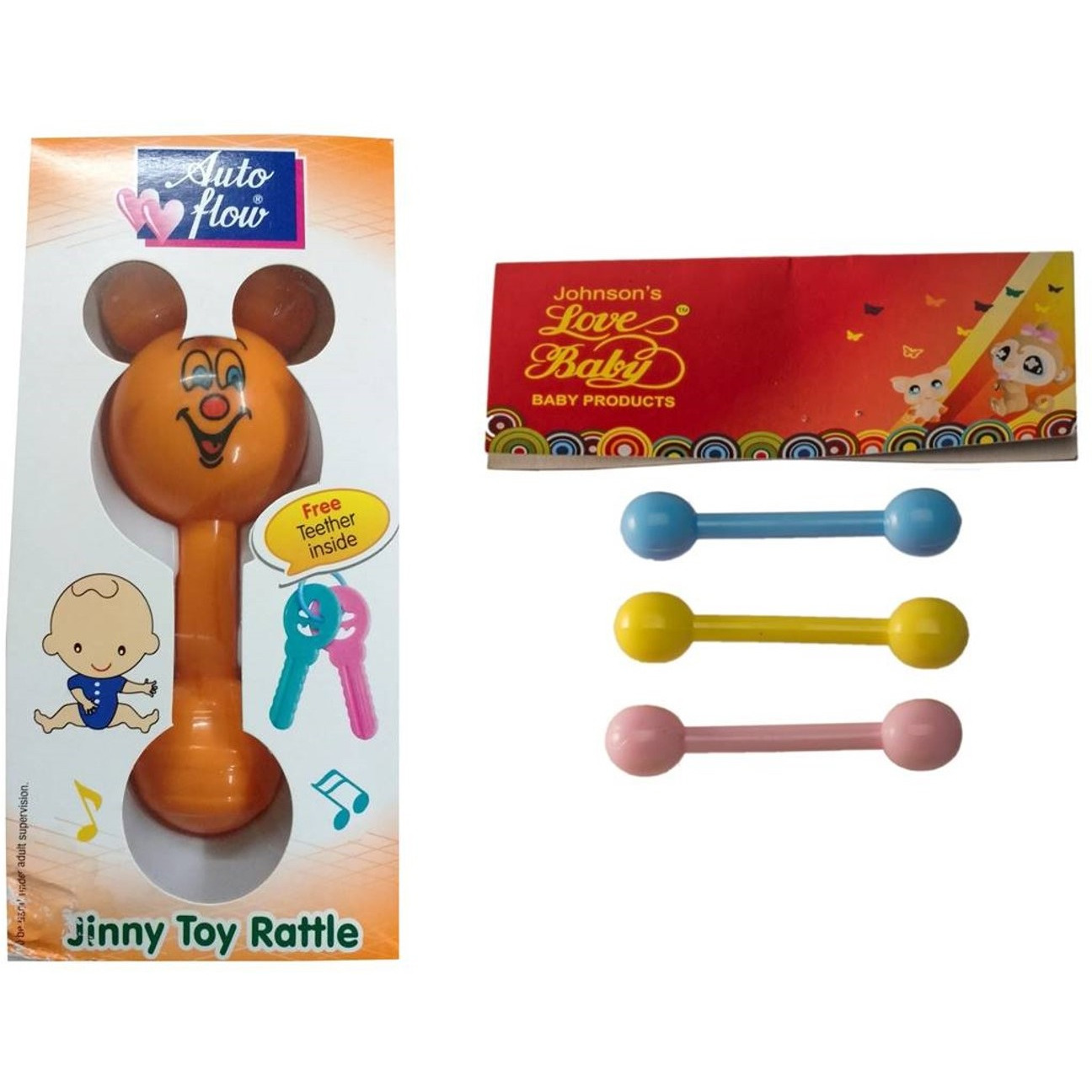 Auto Flow Rattle Toy - Jinny Toy - BT27 Combo Peach