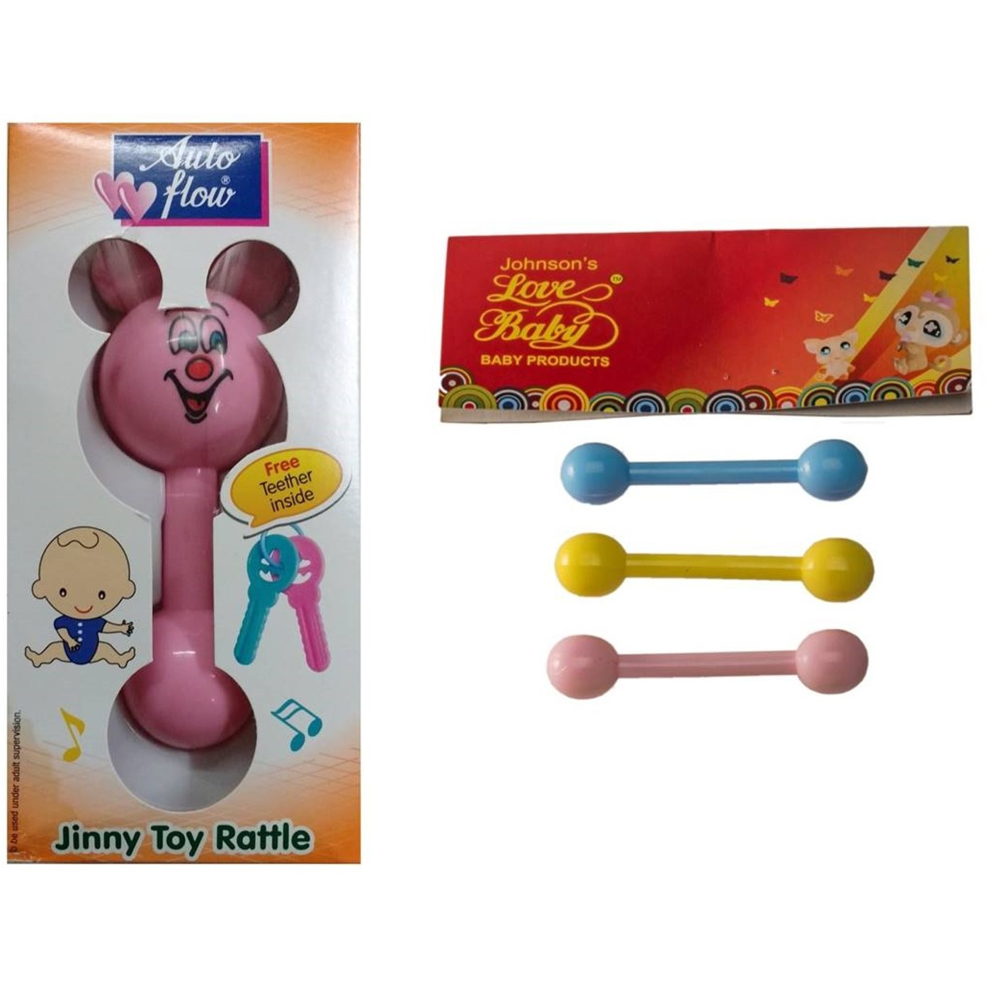 Auto Flow Rattle Toy - Jinny Toy - BT27 Combo Pink