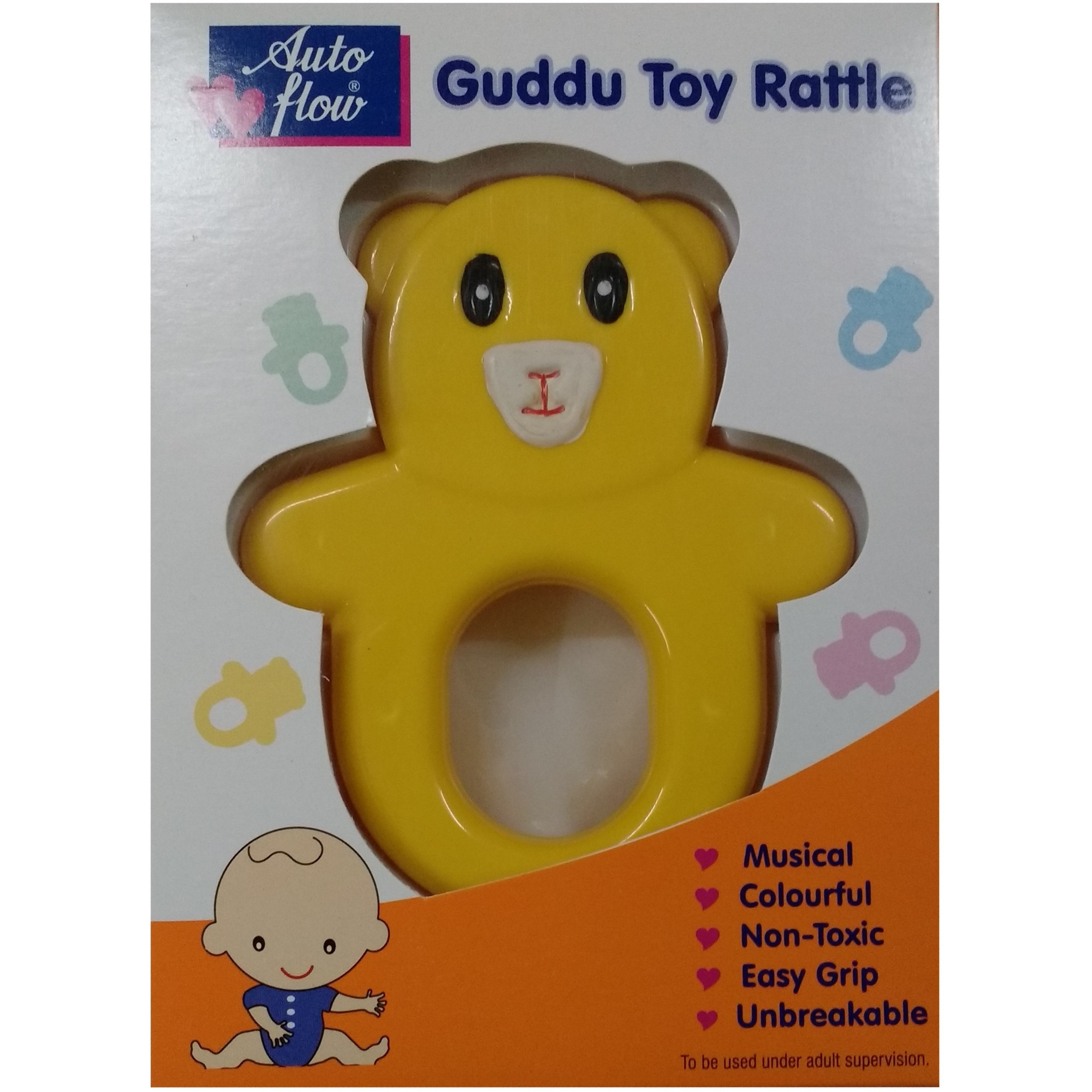 Auto Flow Rattle Toy - Guddu Toy - BT24 Yellow