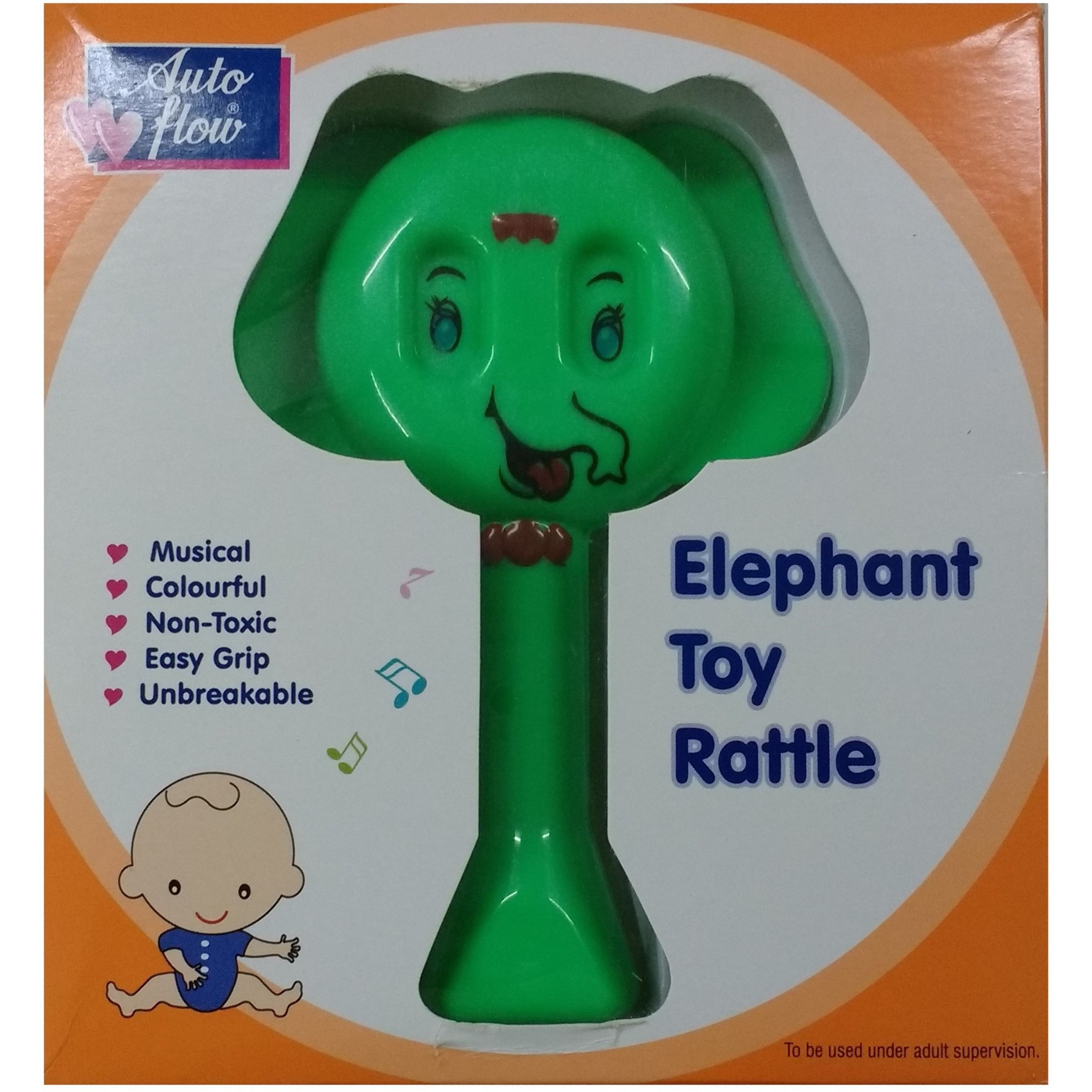 Auto Flow Rattle Toy- Elephant Toy - BT25 Green