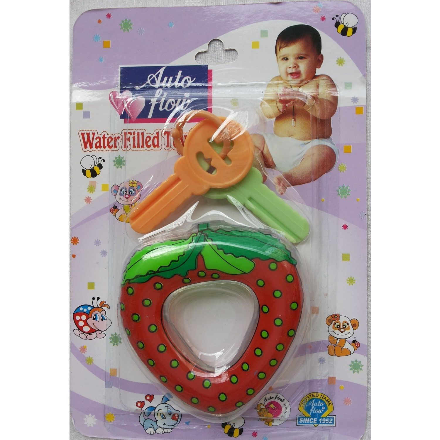 Love Baby Auto Flow Water Filled Toy Teether - Strawberry - BT19