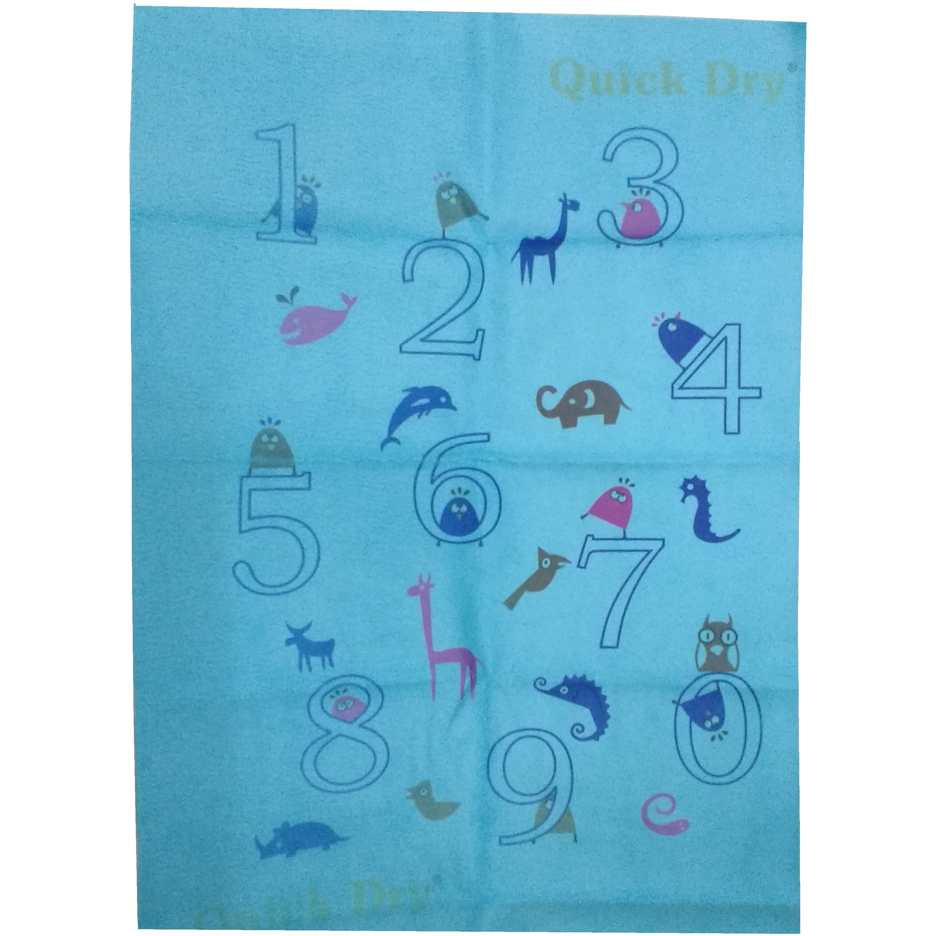 Quick Dry Bed Protector Printed - 624 S Firozi
