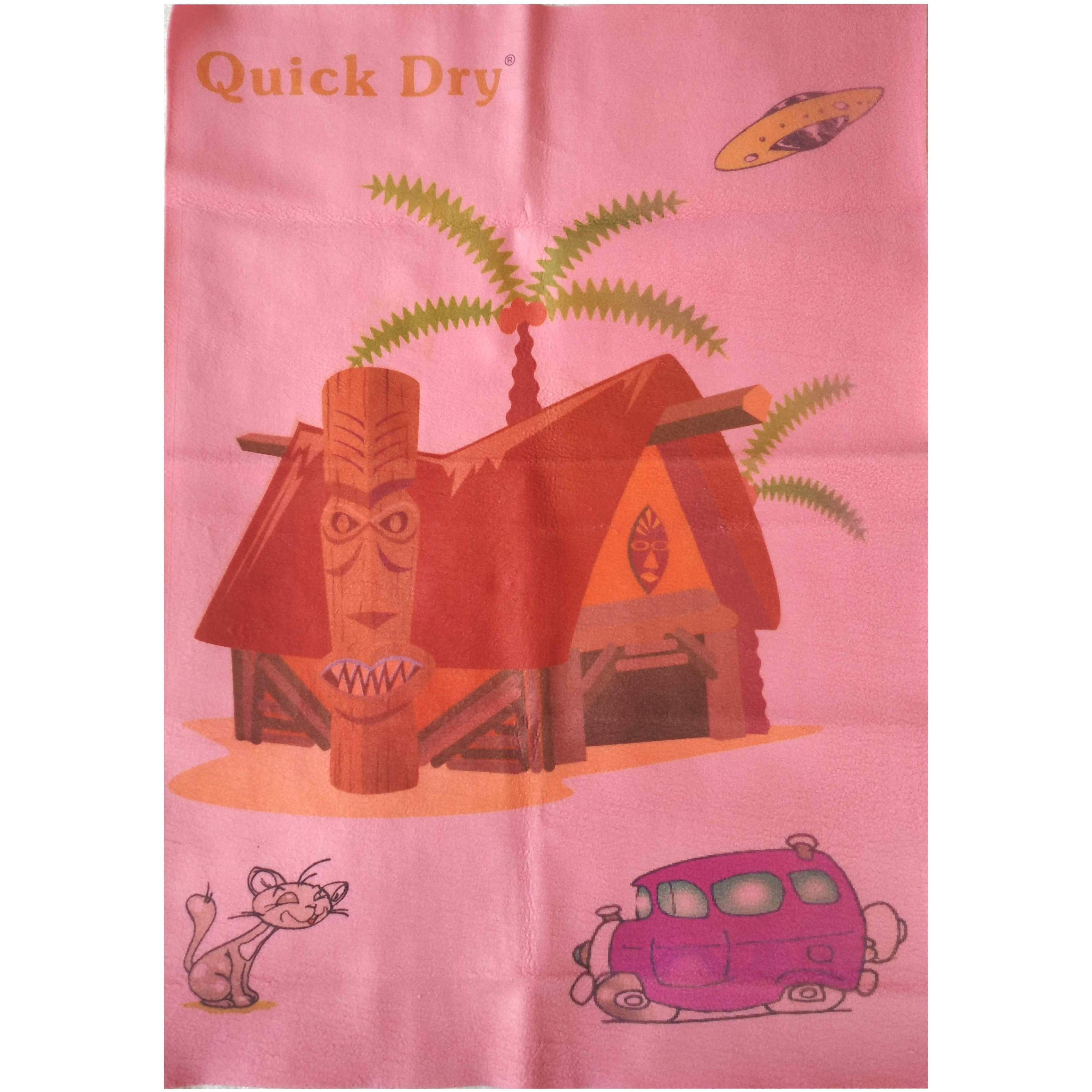 Quick Dry Bed Protector Printed - 626 S Salmon Rose