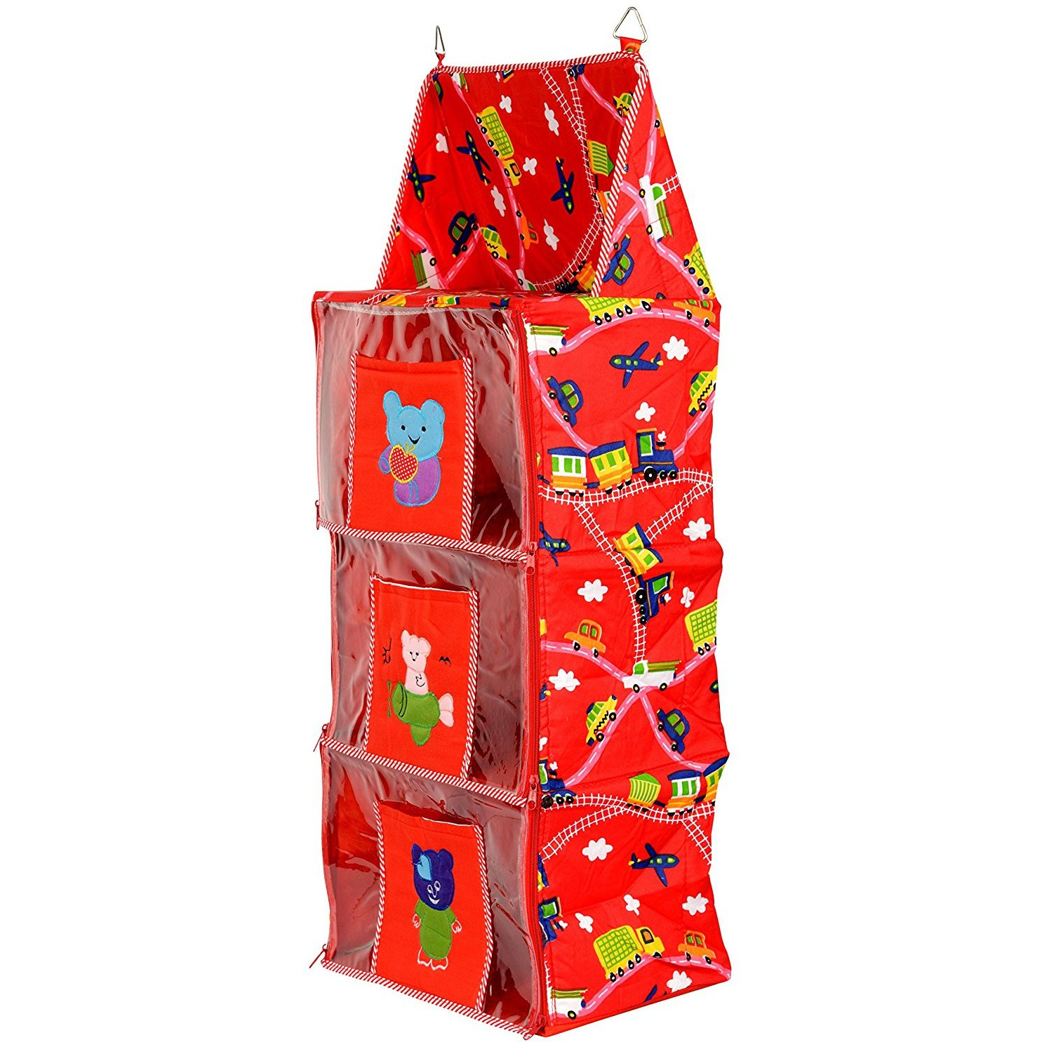 Love Baby Public Transport Theme Kids Cupboard - DKBC16 Red