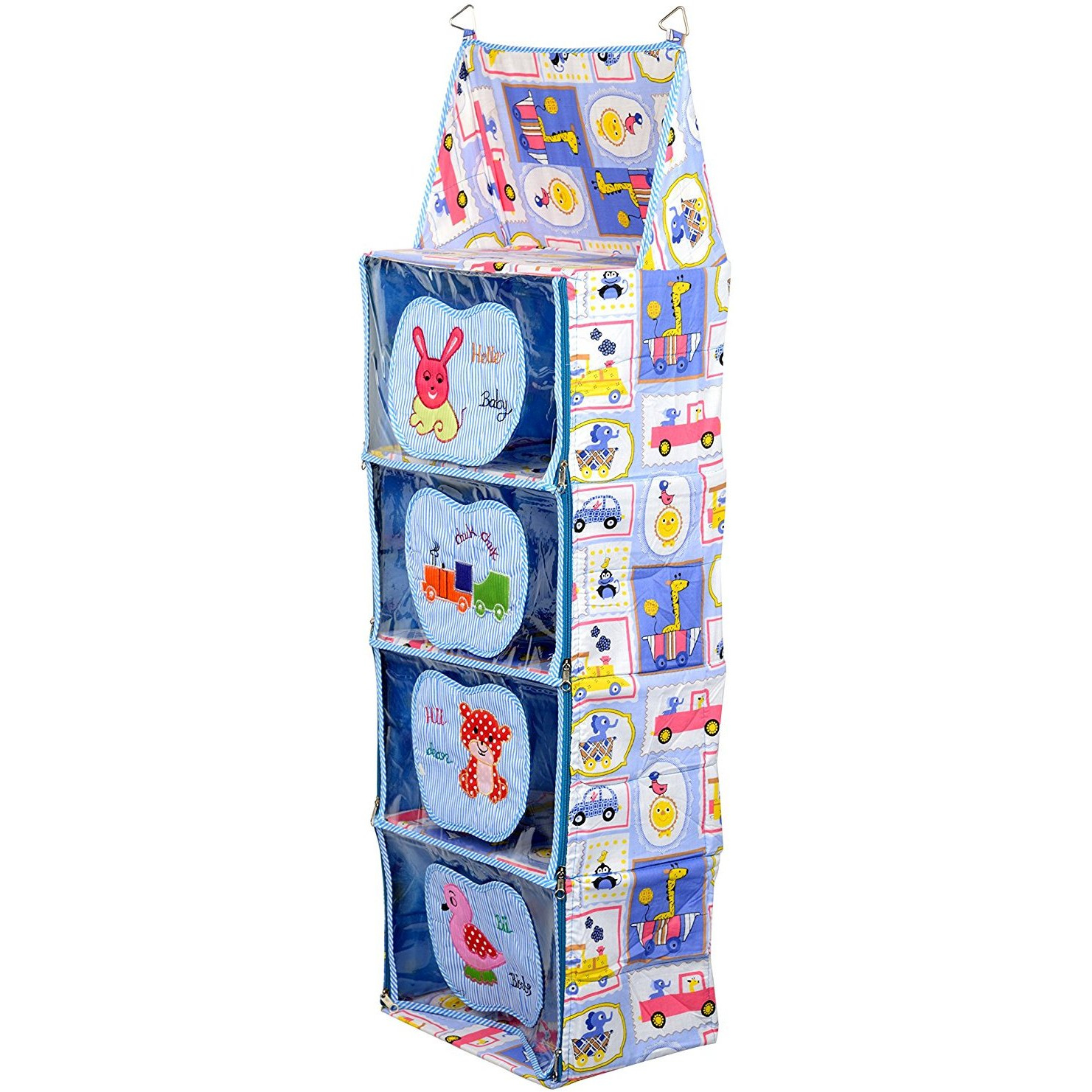Love Baby Aminal and Transport Kids Cupboard 4 Step - DKBC18 Blue