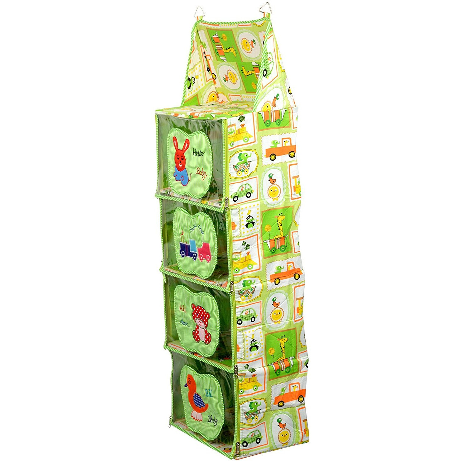 Love Baby Aminal and Transport Kids Cupboard 4 Step - DKBC18 Green