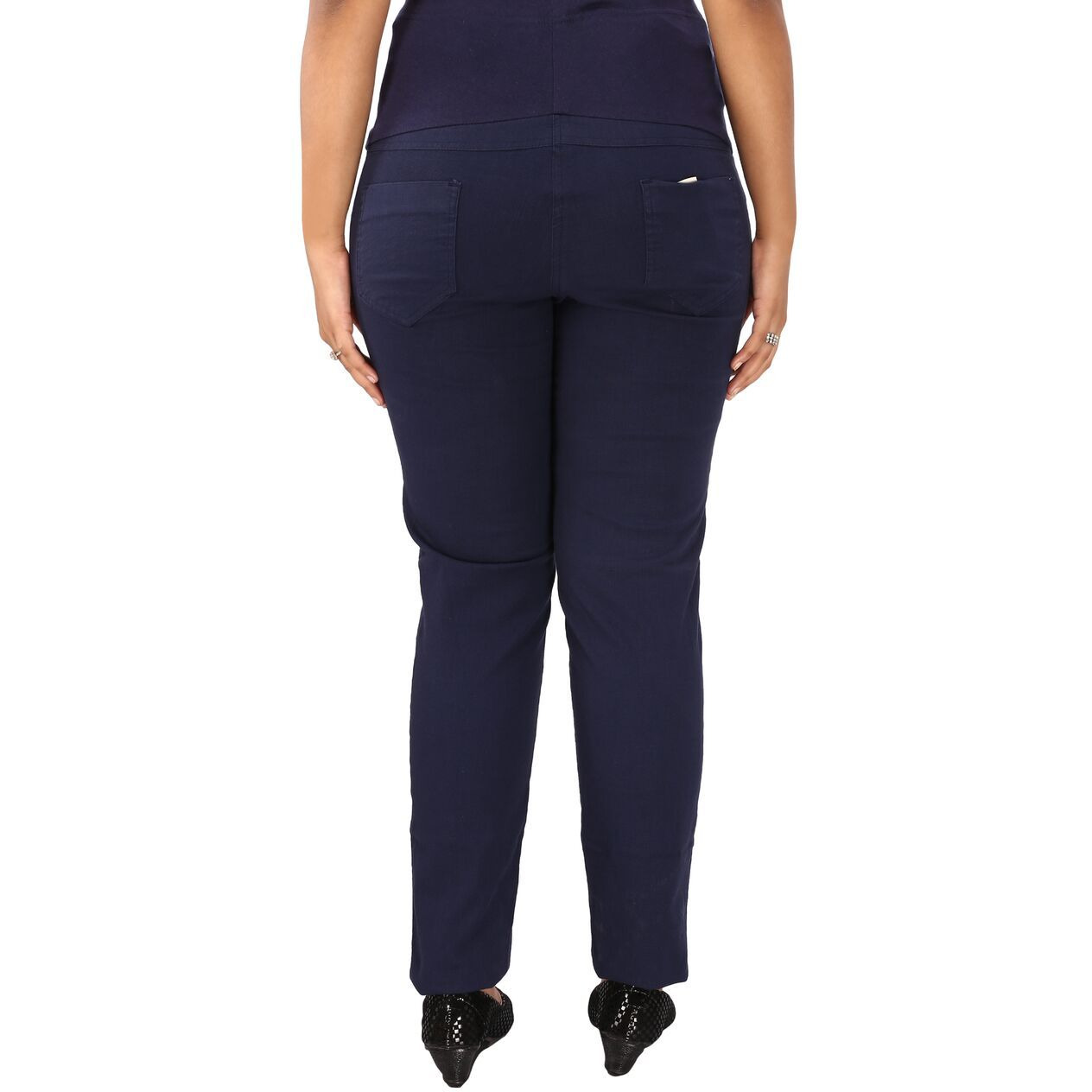 Mamma's maternity Women's Navy Blue Linen Trouser