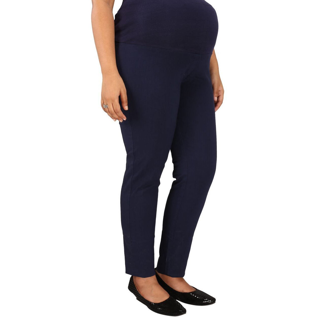 Mamma's maternity Women's Navy Blue Linen Trouser