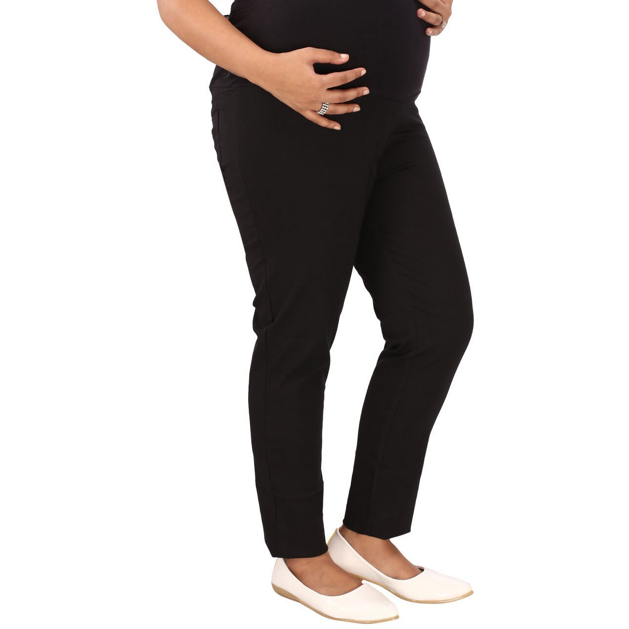 Mamma's maternity Women's Black Linen Trouser