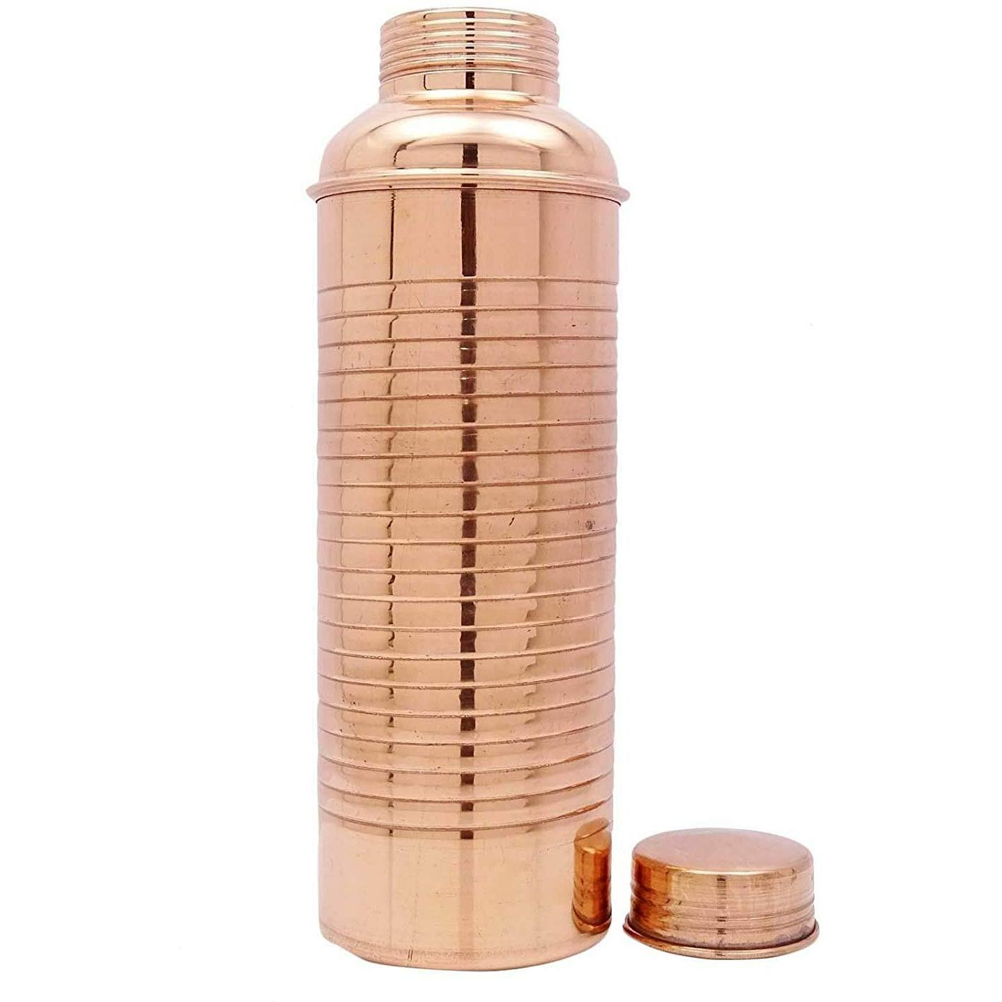 Set of 8 100% Pure Copper Designer Water Bottle Drinkware Flask Bottle 25 Oz Capacity