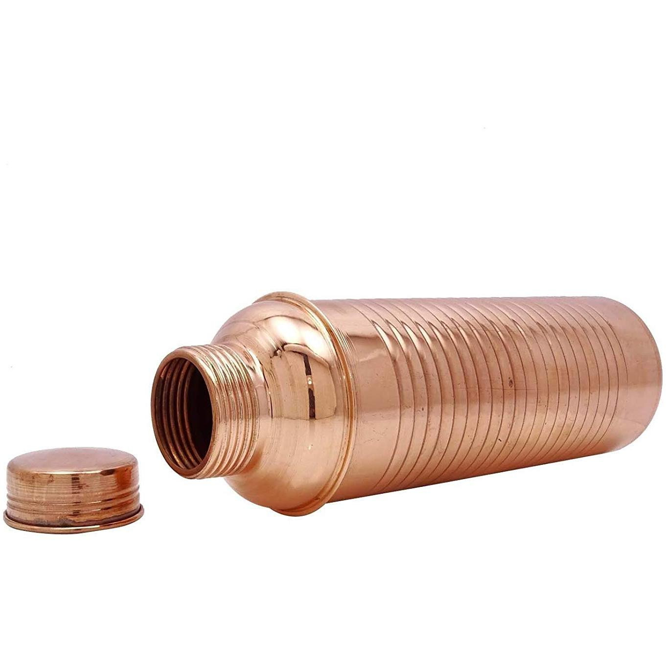 Set of 8 100% Pure Copper Designer Water Bottle Drinkware Flask Bottle 25 Oz Capacity