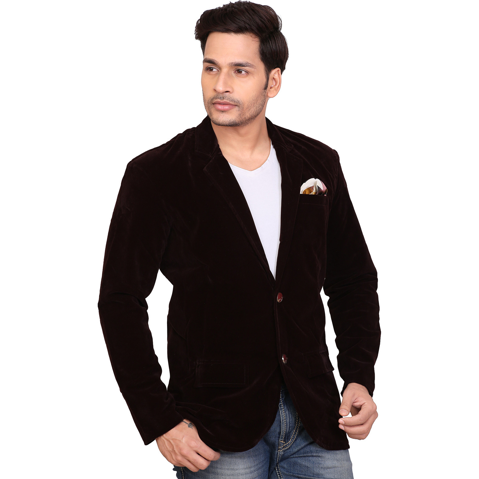 Garun Black Towel Velvet Blazer