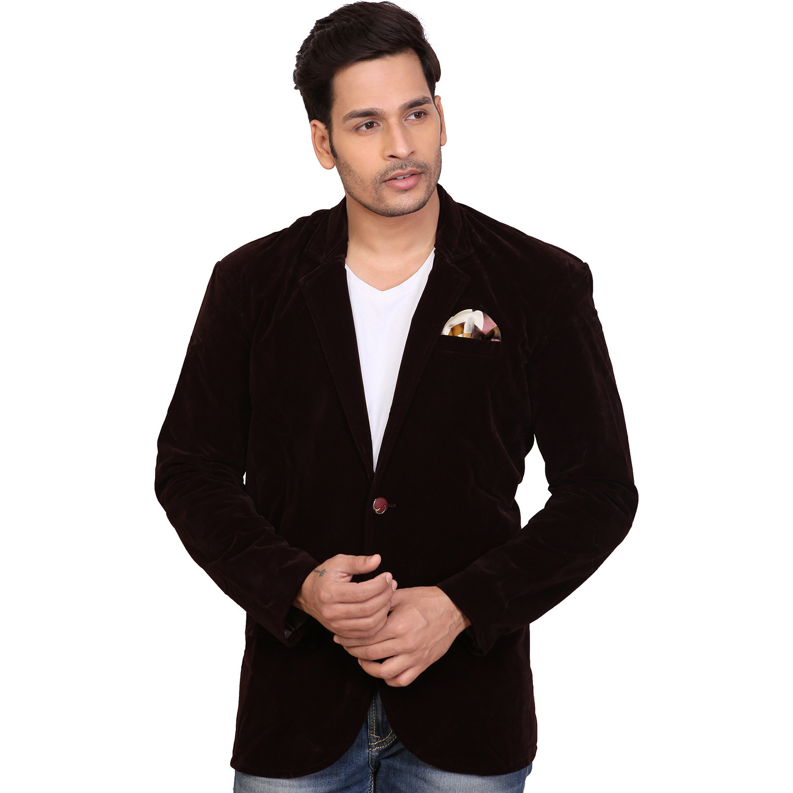Garun Black Towel Velvet Blazer