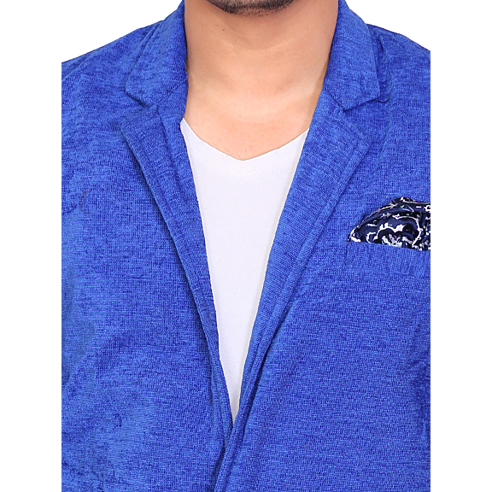 Garun Blue Towel Velvet Blazer (Size:M)