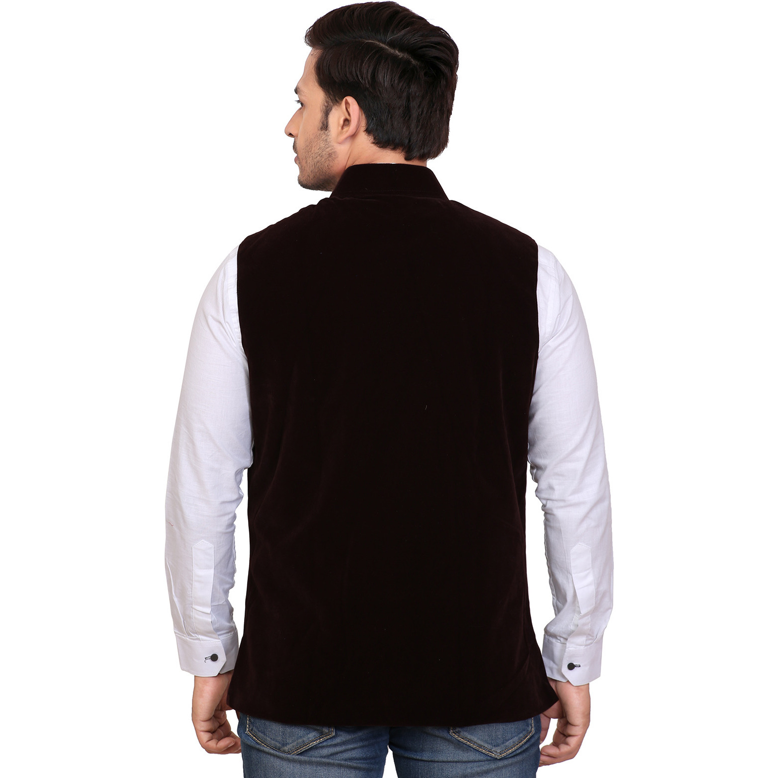 Garun Brown Velvet Waistcoat (Size:M)