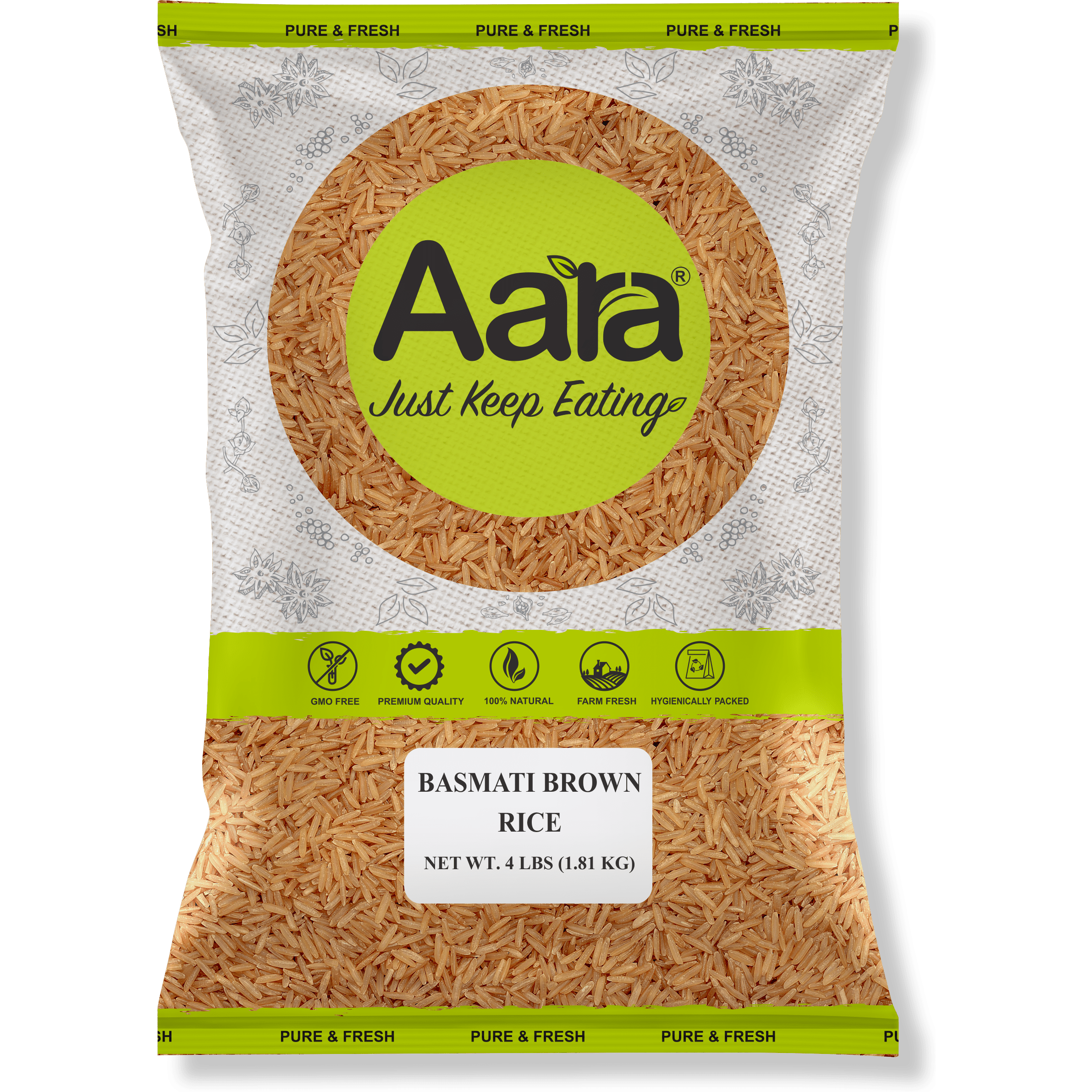 Aara Brown Basmati Rice - 4 LB