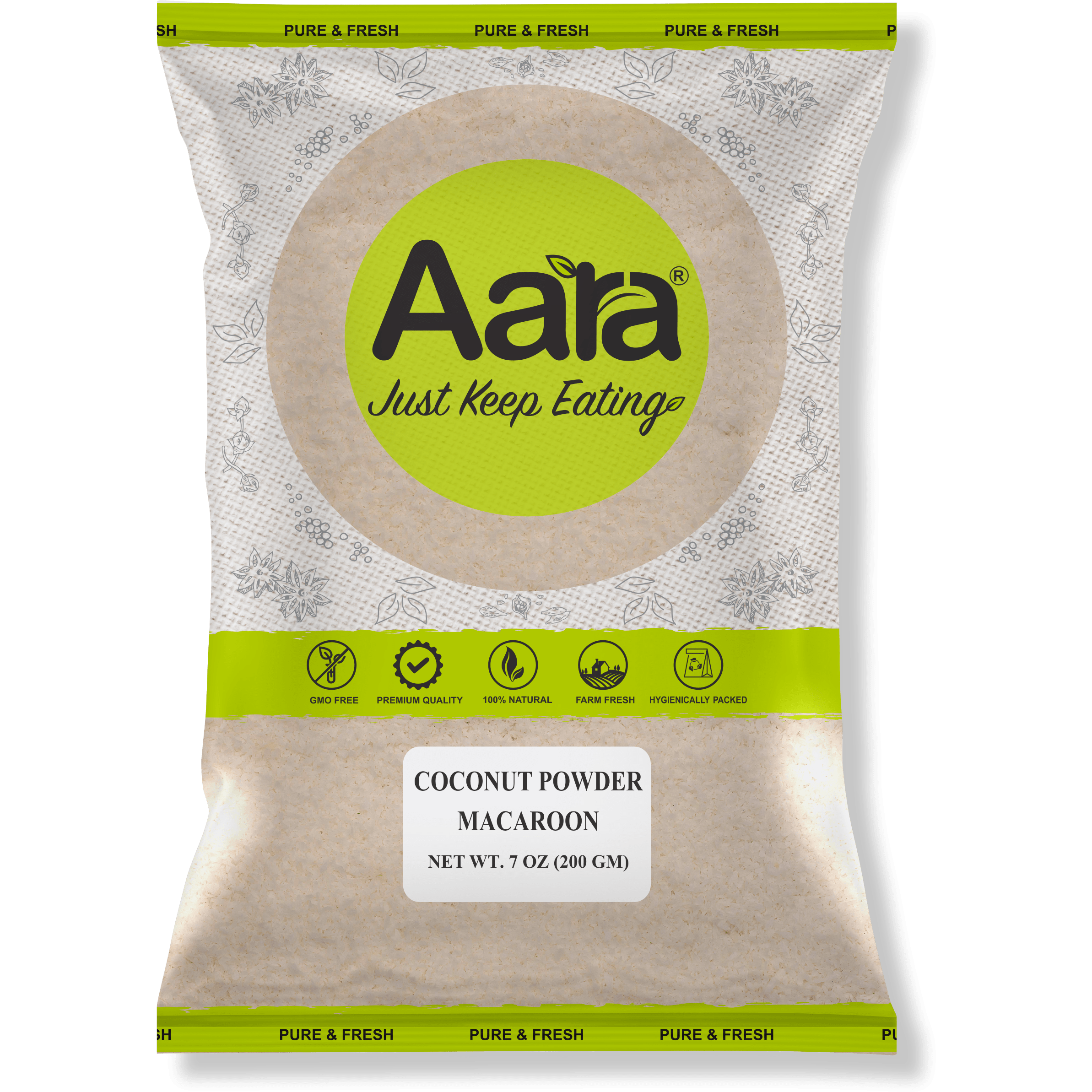 Aara Coconut Powder Macaroon - 7 oz