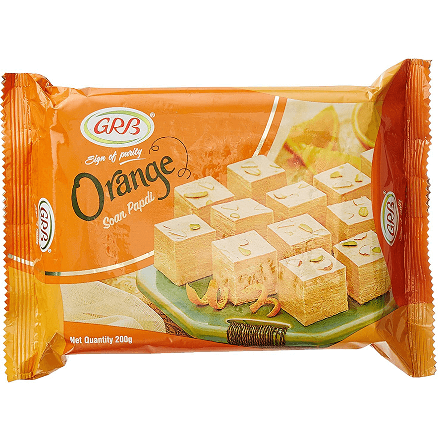 GRB Orange Soan Papdi - 250 gm