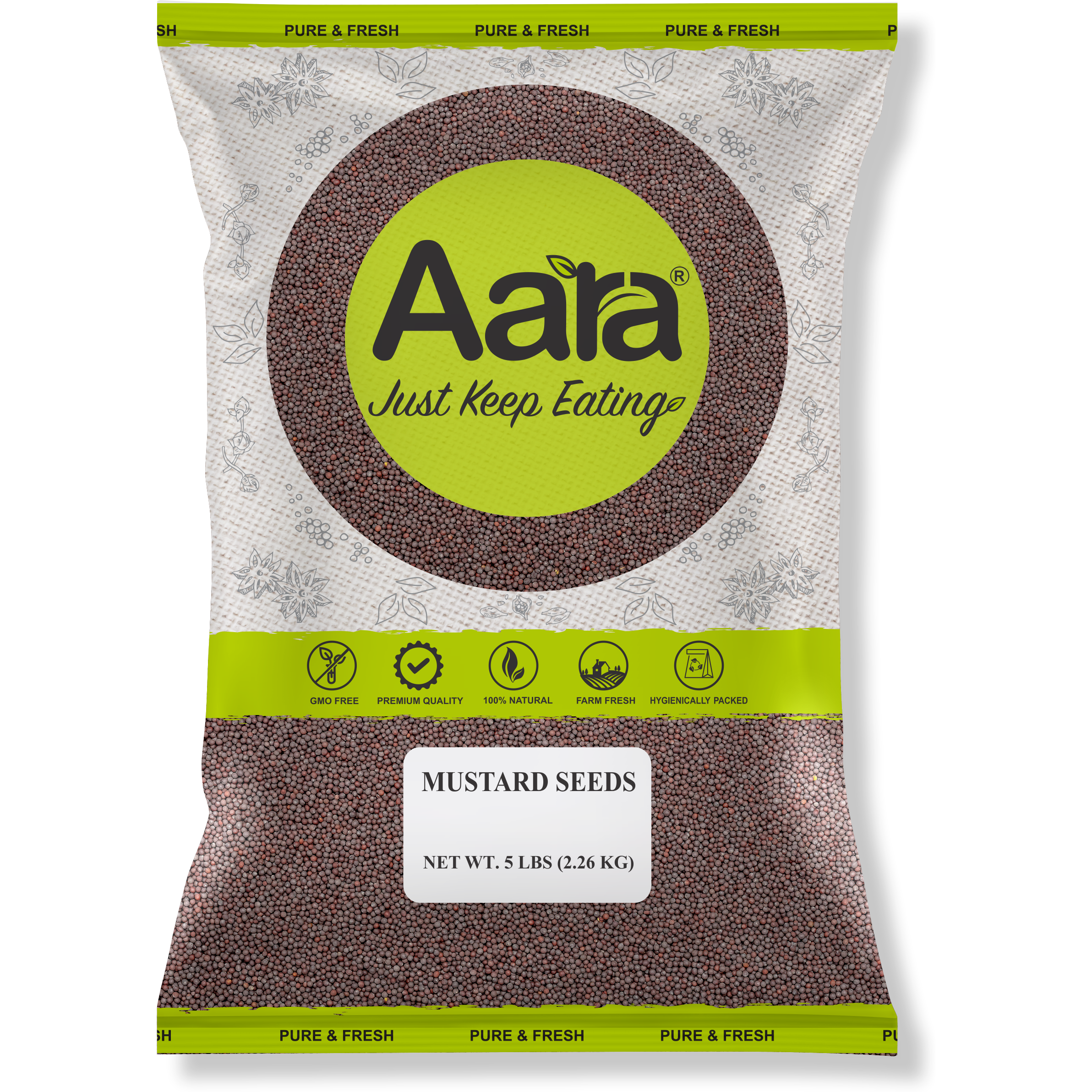 Aara Mustard Seeds - 5 lb