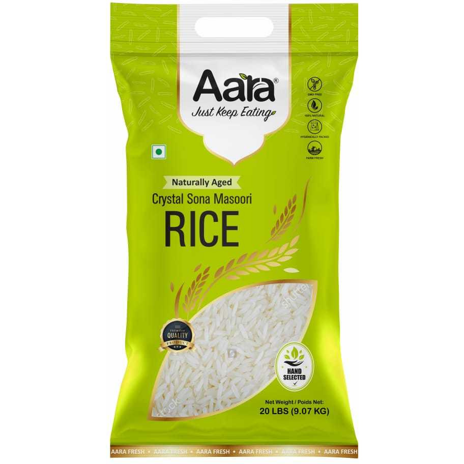 Aara Crystal Sona Masoori Rice - 20 LB