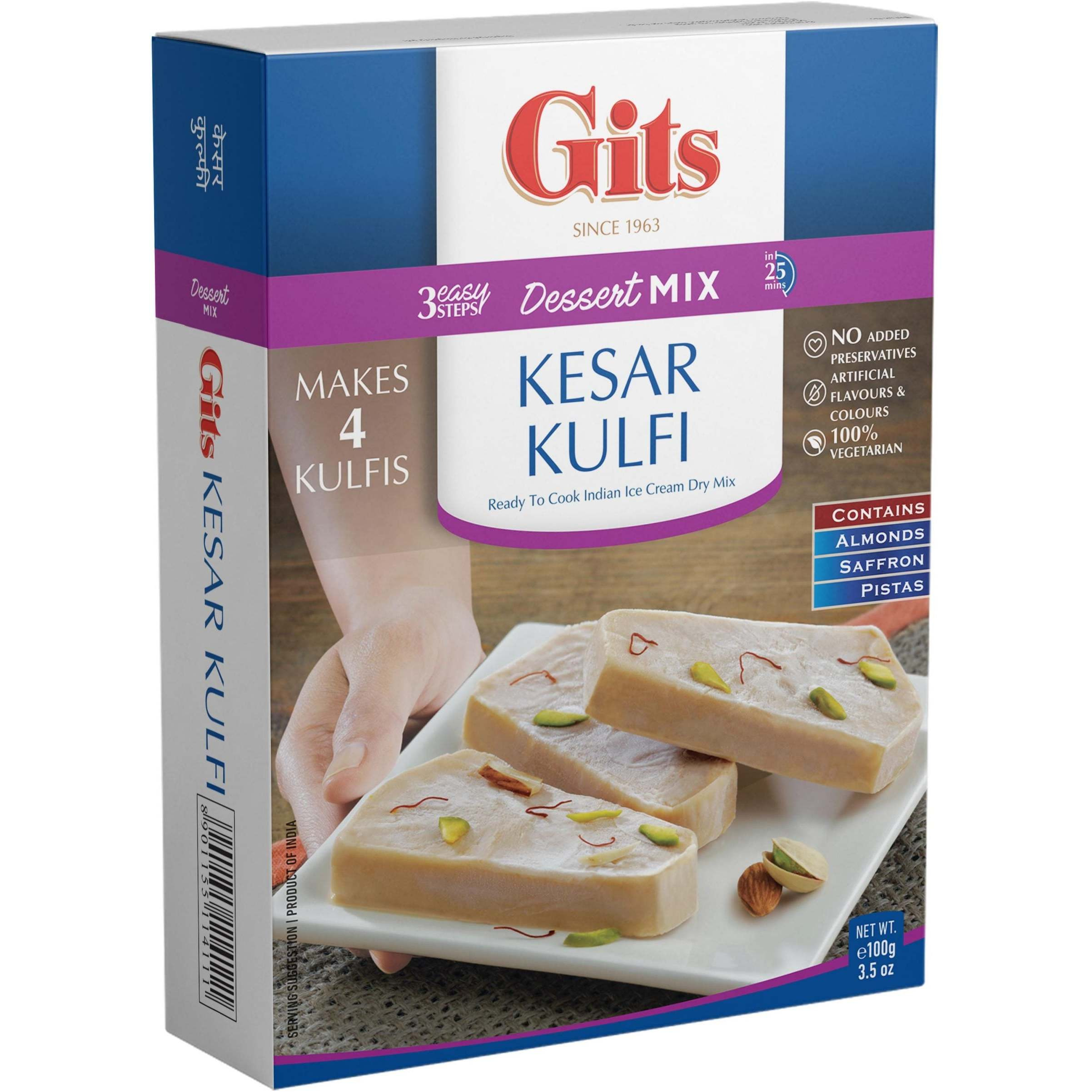 Gits Kesar Kulfi (Dessert Mix) - 3.5 Oz (100 Gm)