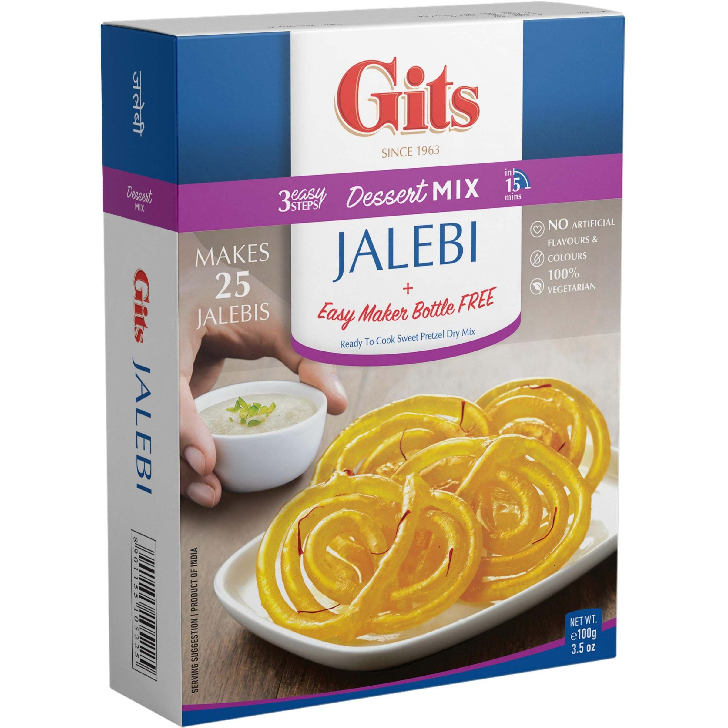 Gits Jalebi (Dessert Mix) (With Maker) - 3.5 Oz (120 Gm)