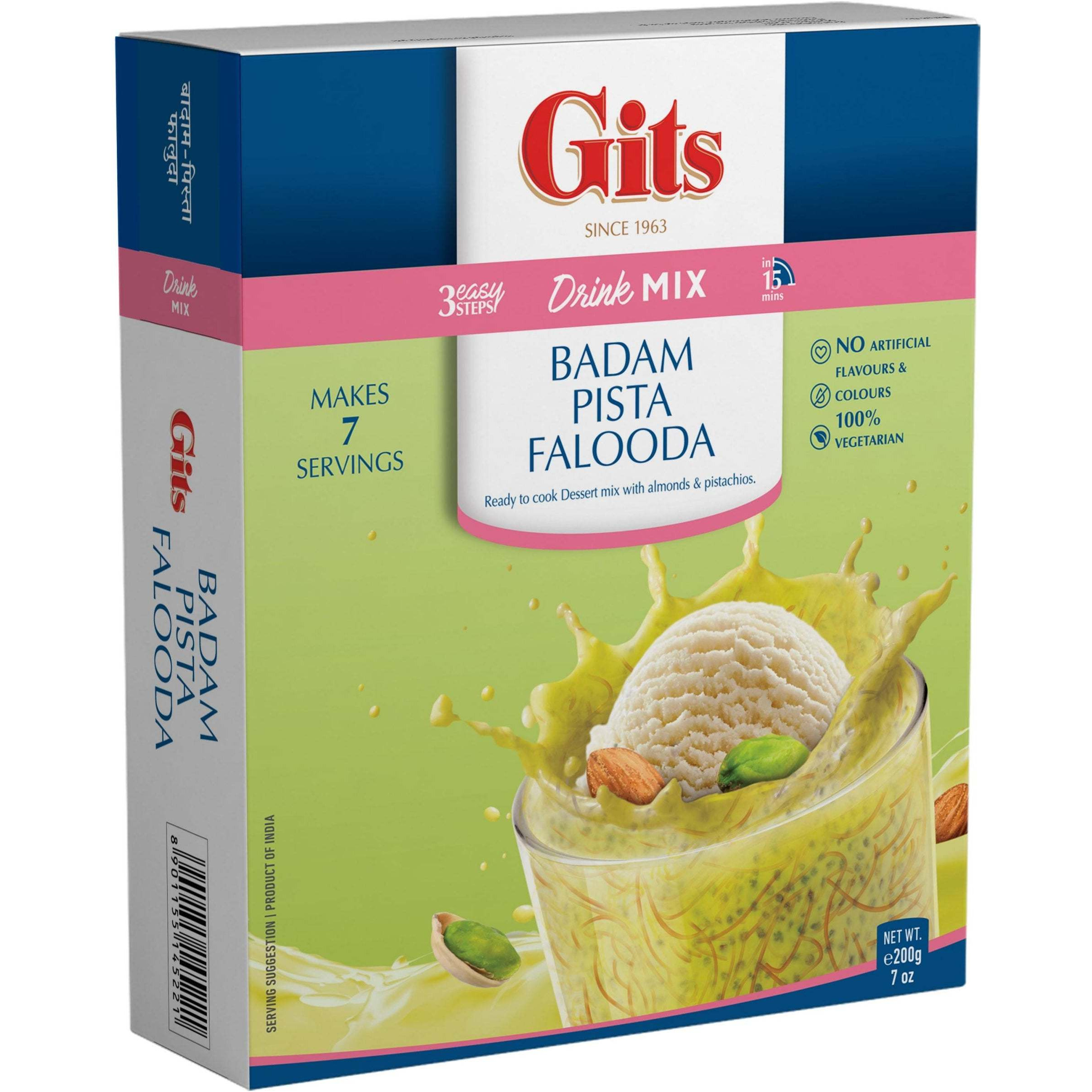 Gits Badam Pista Falooda (Drink Mix) - 7 Oz (200 Gm)