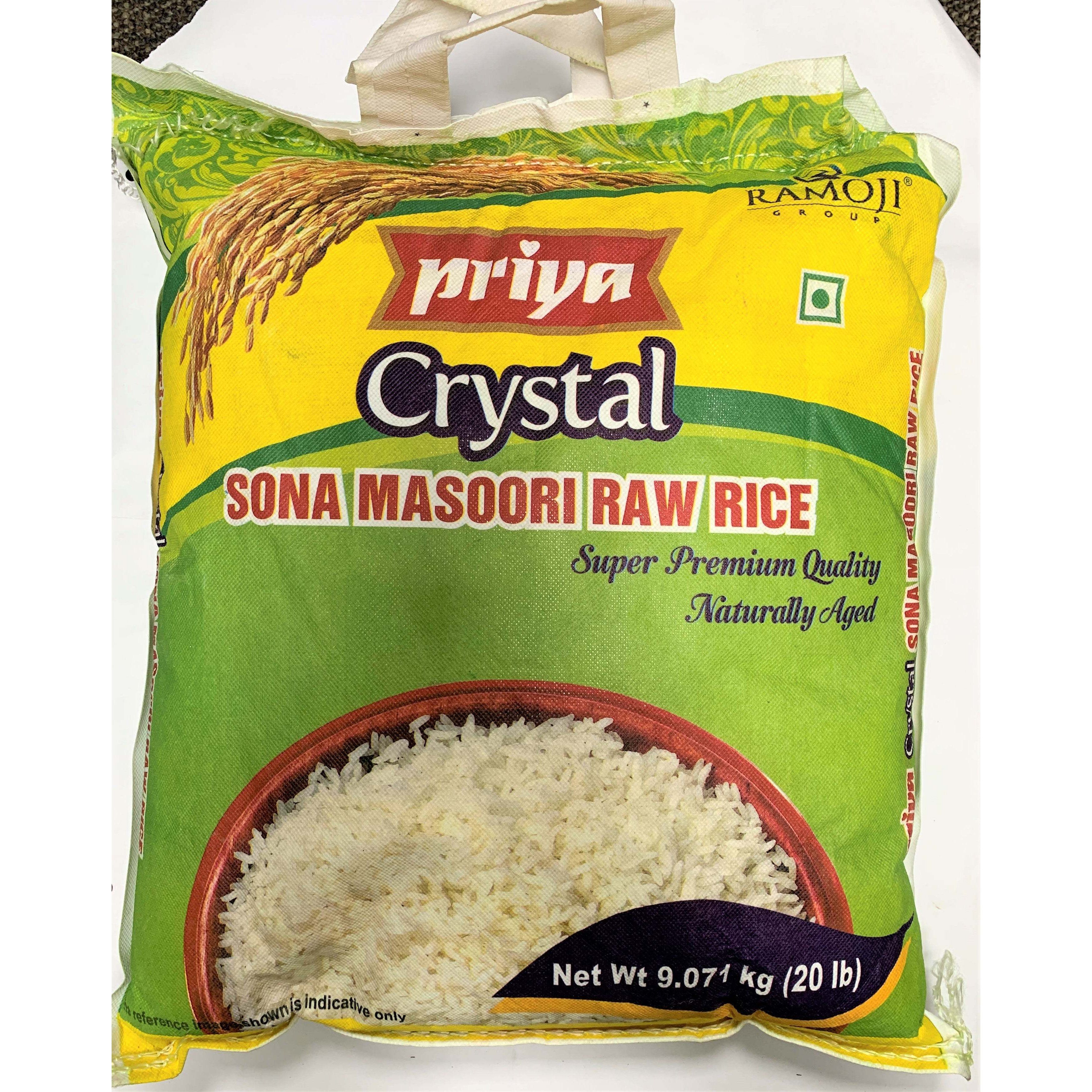 Priya Sona Masoori Crystal 20 lbs