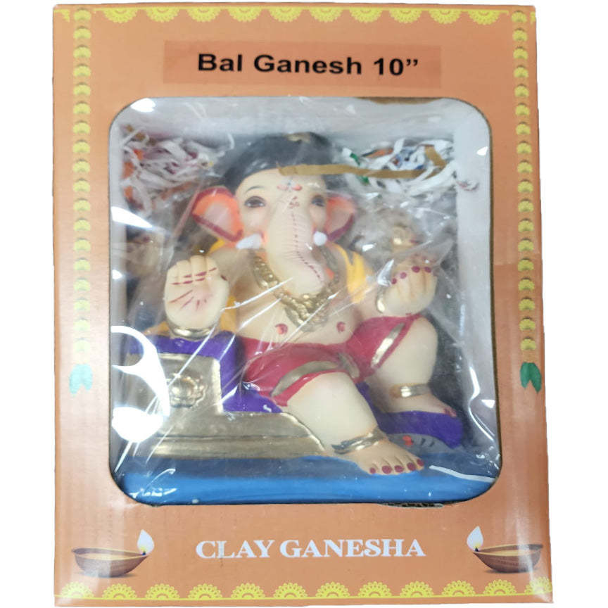 Bal Ganesh Visarjan Eco-Friendly Clay Murti (Ganesh Chaturthi Puja) Size 6