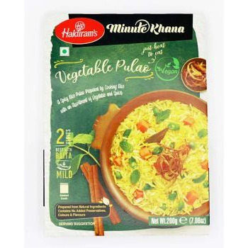 Haldiram's Minute Khana, Ready to Eat Vegetable Pulao 200g