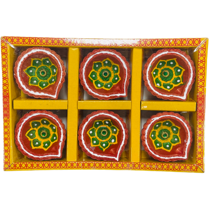 Decorative Diyas-pack of 6 (C141)