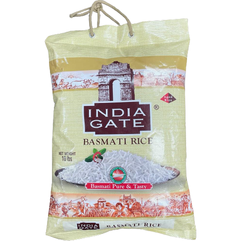 India Gate Basmati Rice - 10lb (Jute Design Bag)