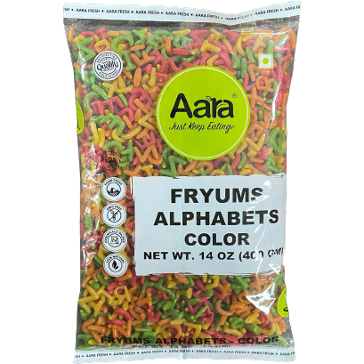 Aara Fryums Alphabets Color - 14oz (400g)