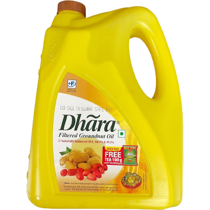 Dhara Filtered Groundnut Oil - 5ltr