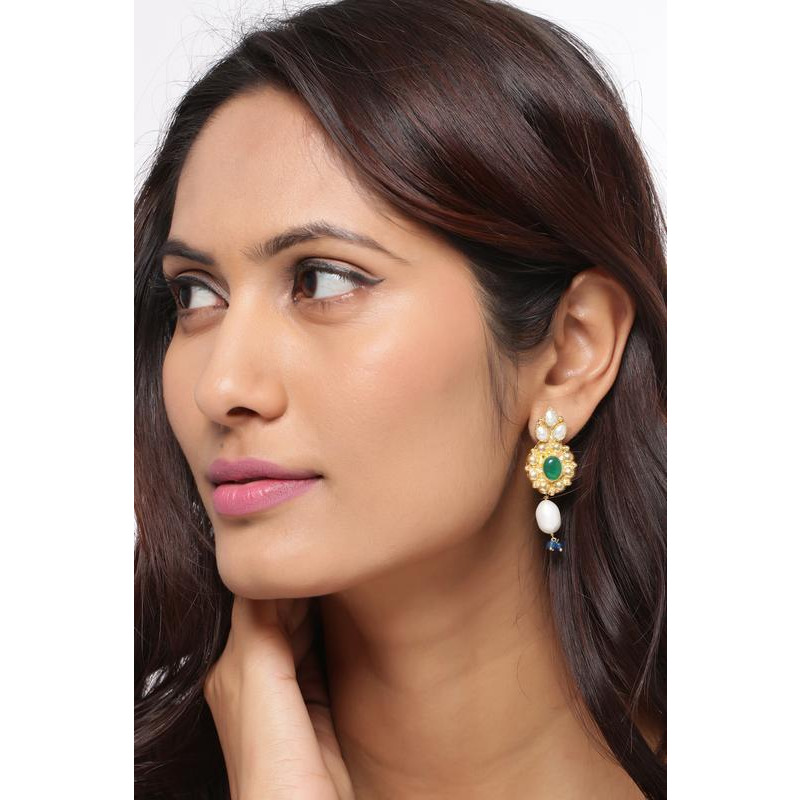 Silvermerc Designs Gold-Plated Sterling Silver Handcrafted Classic Drop Earrings By Silvermerc Designs