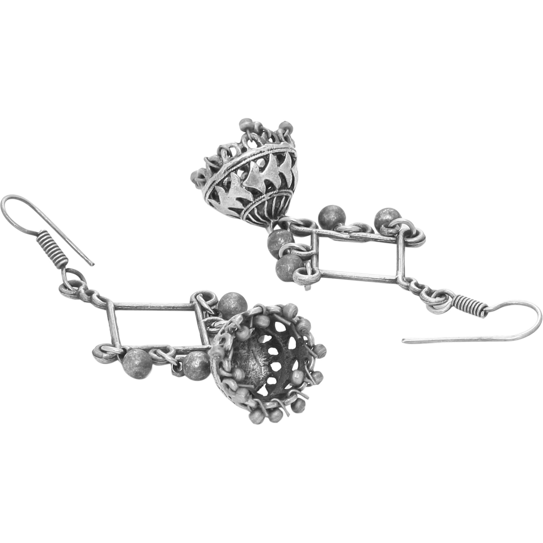 Beautiful Silver Plated Jhumka Earrings By Silvermerc Designs