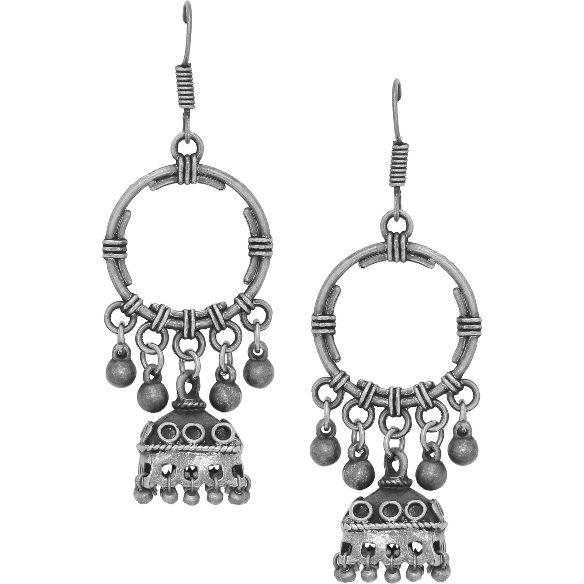 Beautiful Silver Plated Jhumka Earrings By Silvermerc Designs