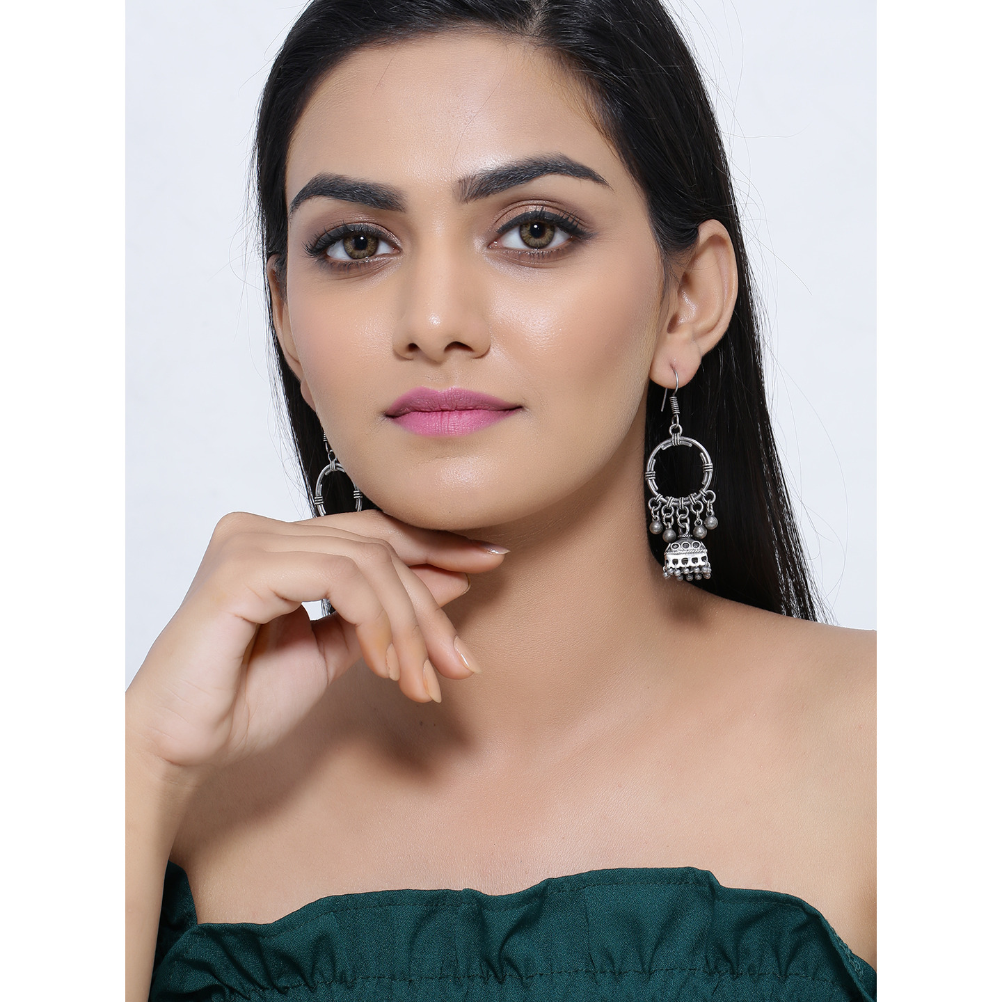 Beautiful Silver Plated Jhumka Earrings By Silvermerc Designs