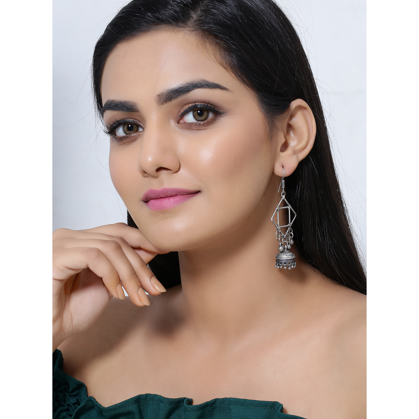 Beautiful Silver Plated Jhumka Earrings By Silvermerc Designs