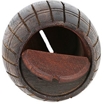 Antique Inspired Barrel Shaped Wooden Money Holder Coin Bank for Kids
