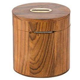 Wooden Money Box / Piggy Bank / Counting Jar with Elephant Design & Secure Latch
