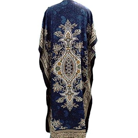 Women's Kaftan, V-Neck Kimono Long Caftan Dress One Size / Free Size Grey