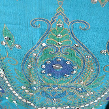 Sequin Long Maxi Elastic Skirt Blue One Size