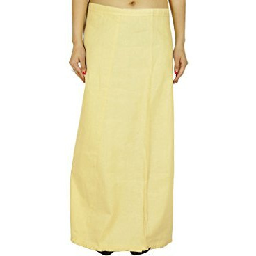 Solid Bollywood Cotton Inskirt Stitched Indian Petticoat Lining For Sari