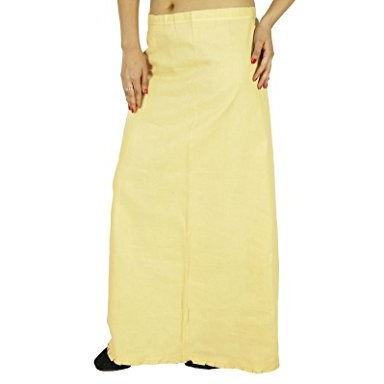 Solid Bollywood Cotton Inskirt Stitched Indian Petticoat Lining For Sari