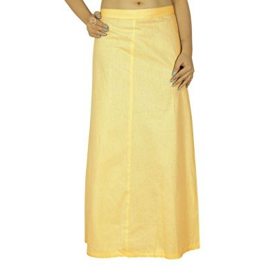 Solid Bollywood Cotton Inskirt Stitched Indian Petticoat Lining For Sari