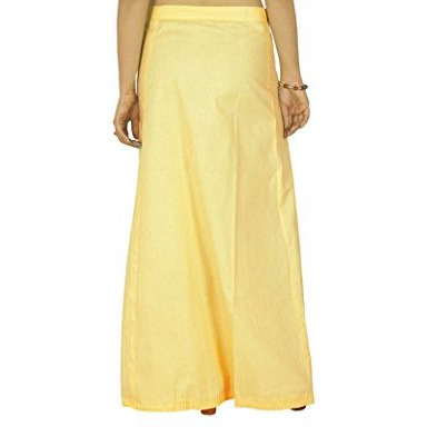 Solid Bollywood Cotton Inskirt Stitched Indian Petticoat Lining For Sari