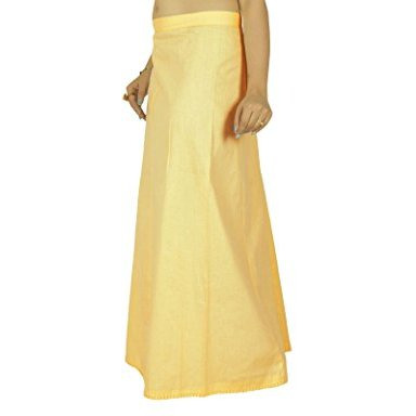 Solid Bollywood Cotton Inskirt Stitched Indian Petticoat Lining For Sari