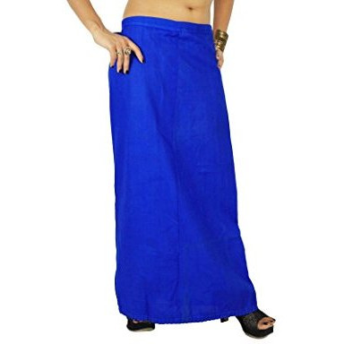 Solid Bollywood Cotton Inskirt Stitched Indian Petticoat Lining For Sari