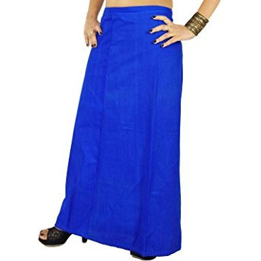 Solid Bollywood Cotton Inskirt Stitched Indian Petticoat Lining For Sari